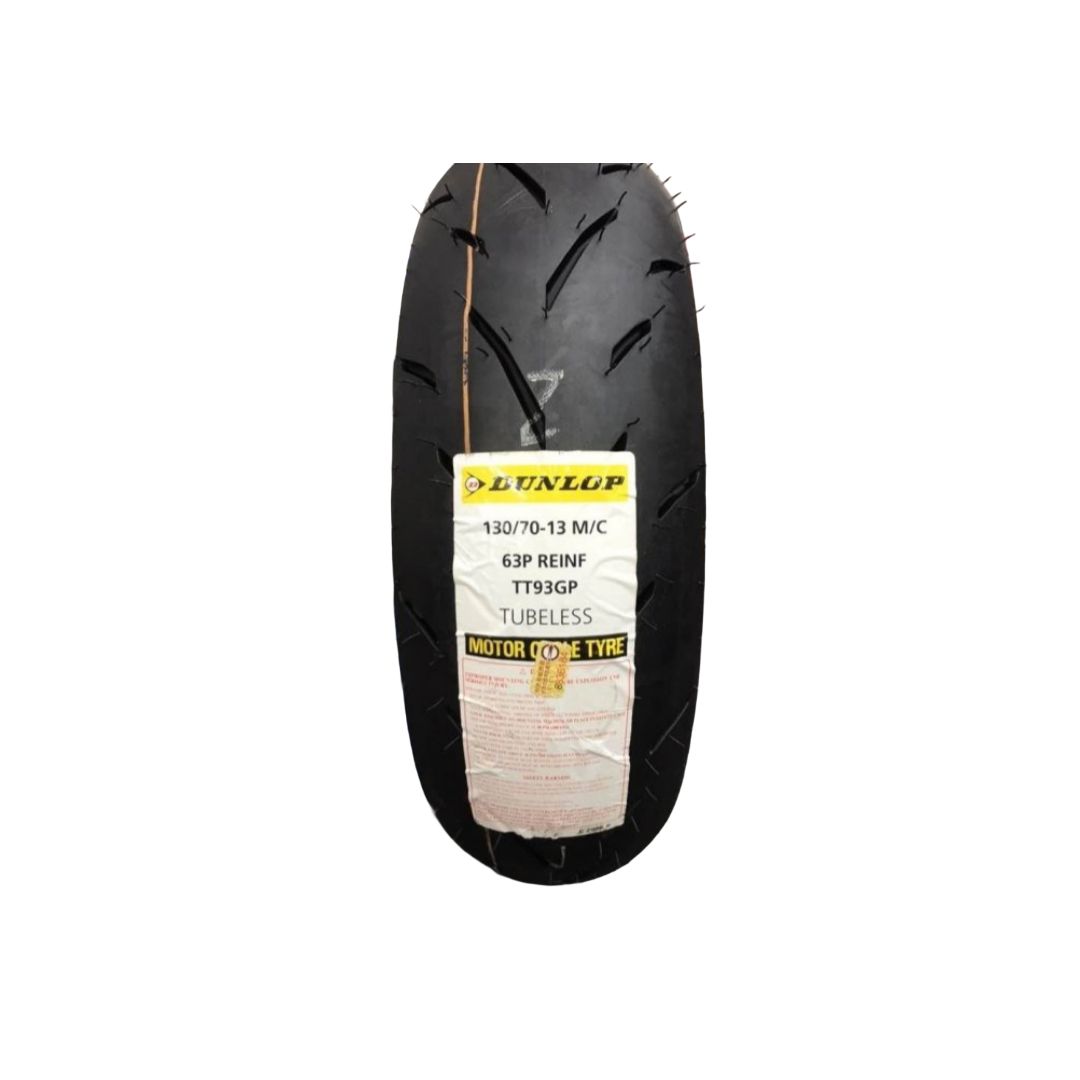تایر عقب NMAX با کد فنی (130/70-13 TT93 GP T/L) (اندونزی) (DUNLOP)
